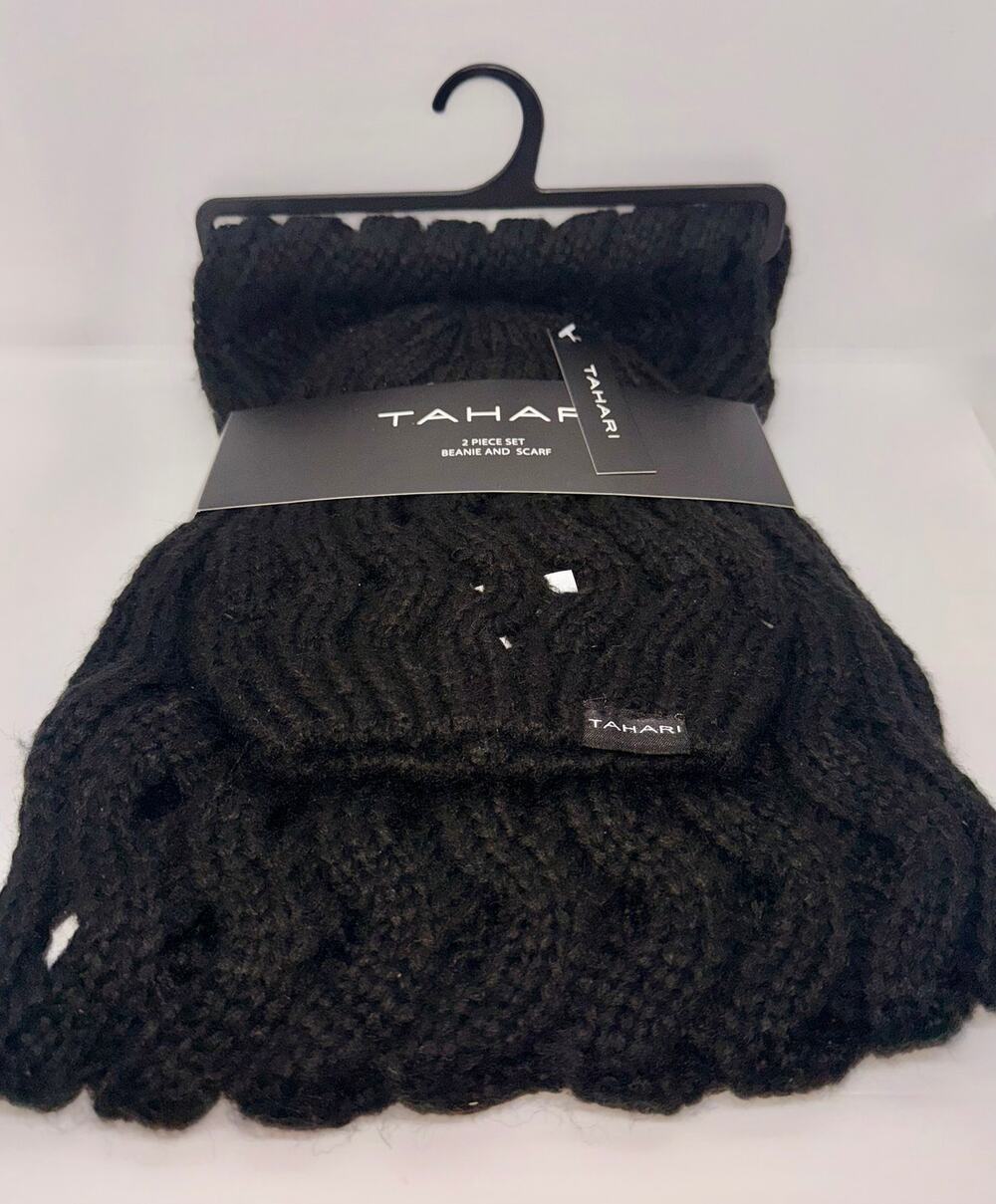 Tahari ~ 2 Piece Beanie And Scarf Set